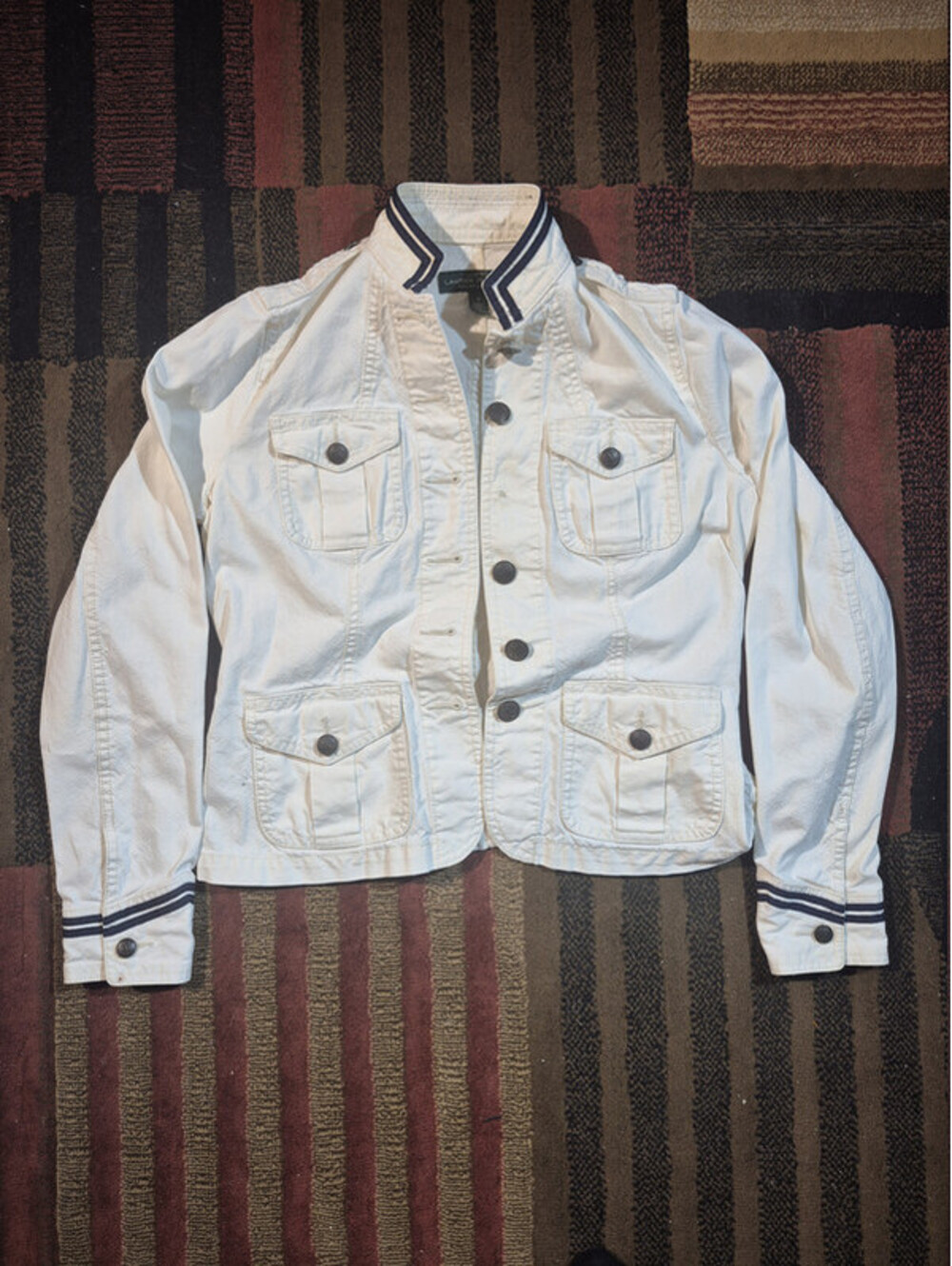 Lauren Jeans Co Ralph Lauren White Cotton Utility Jacket